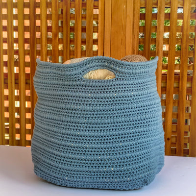 Crochet storage basket pattern - Day 30 of the Relax and Hook Blog Hop