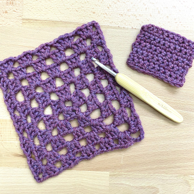 Learn to crochet online | Single crochet square | Classic granny square pattern
